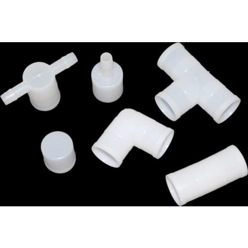 25mm Poultry Drinking Accessories Tee 6 Styles Rabbit Quail Pigeon Parrot Bird Drinking Fountain Pipe Connector Plastic Pipe