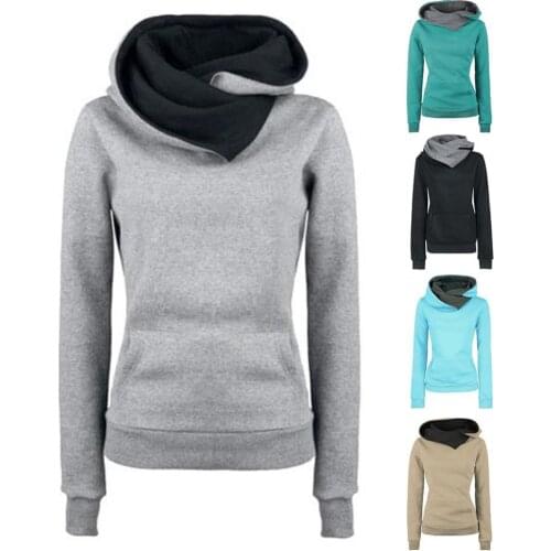 Casual Women Autumn Winter Long Sleeve Sweatshirt Warm Fleece Pullover Hoodie