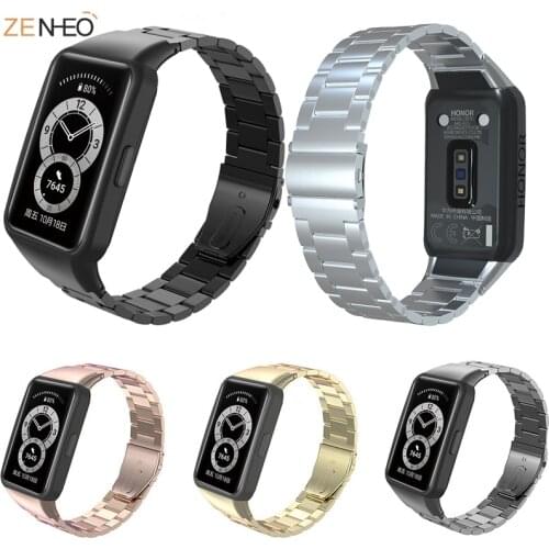 New Stainless Steel Band Straps For Huawei Band 6 Wristband Bracelet Replacement Watch Strap For Huawei Honor 6 Metal Correa