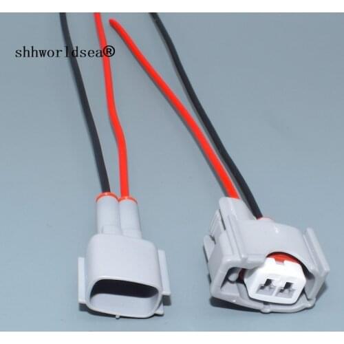 Shhworldsea 2 Pin way 2.2mm Fuel Injector plug auto Female male wire connector 6189-0611 90980-11875 for Toyota Honda corolla