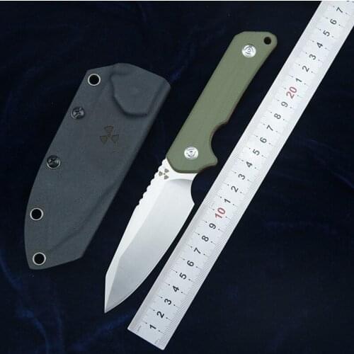 JR3019 integrated fixed D2 blade G10 handle outdoor camping hunting survival pocket kitchen fruit knife EDC tool knife