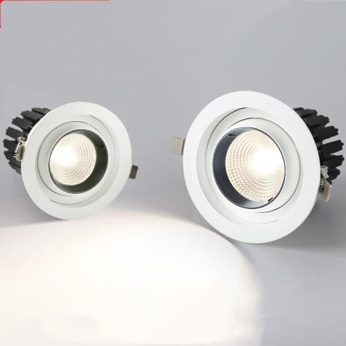 Super Thin Anti-glare Spotlight 12W 20W 30W Day Lamp Embedded LED Lamp 2020 New LED Downlight for Living Room Access Lamp