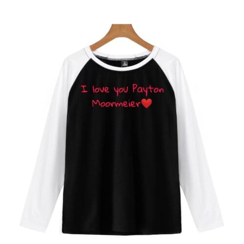 Payton moormeier Two-color Long sleeve women men Social Media Stars Funny Long sleeve Kawaii Unisex tops