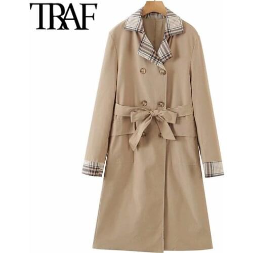 TRAF Women's Long Trench Coats