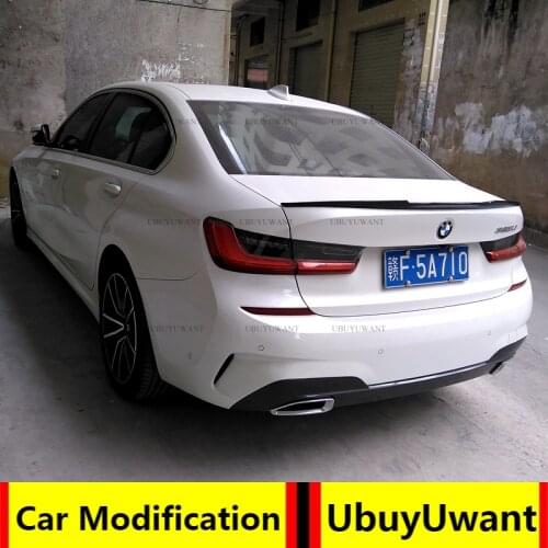 UBUYUWANT For BMW G20 Spoiler Carbon Fiber Material 2018-2021 320i 320D NEW 3 Series G20 Carbon Fiber Rear Trunk Wings