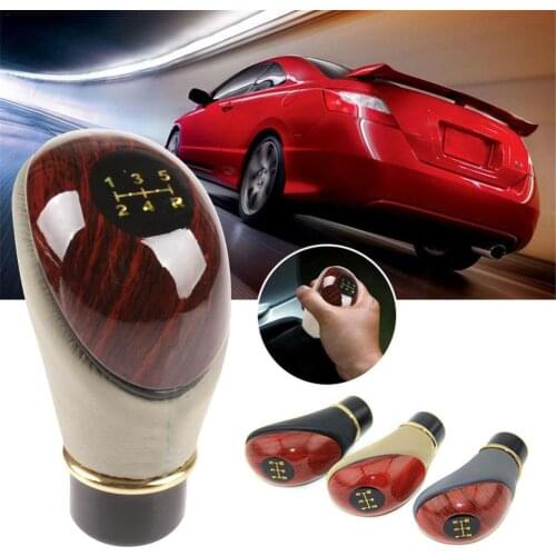 Universal 5/6speeds Car Gear Shift Knob Genuine Leather Manual Transmission Refitting Gear Shift Knob Auto Interior Drecoration
