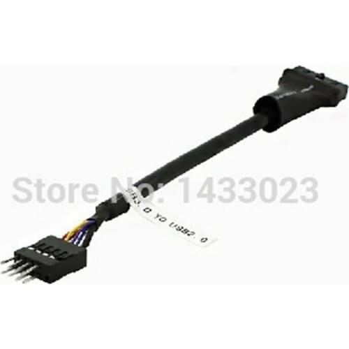 USB 2.0 9Pin header male to Computer Motherboard USB 3.0 20pin Housing Female extension cable