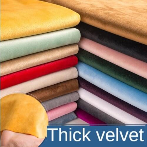 Thickened Velvet Fabric By The Meter High Quality Sofa Cover Curtain Pillow Dress Black White Brocade Blue Fabrics for Sewing