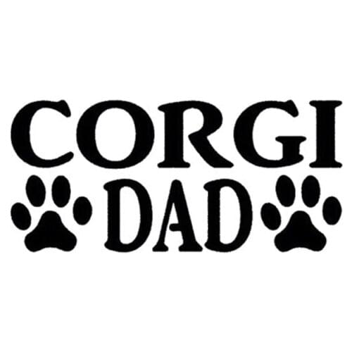 10.8cm*5cm Creative Personality Stylish Claws Dad Corgi Funny Vinyl Window Stickers C5-0564