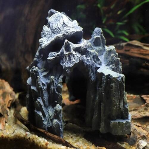 Aquatic Aquarium Rockery Decor Fish Tank Mountain Hideout Resin Skull Rockery Landscaping Fish Shrimp Breeding Cave Ornament