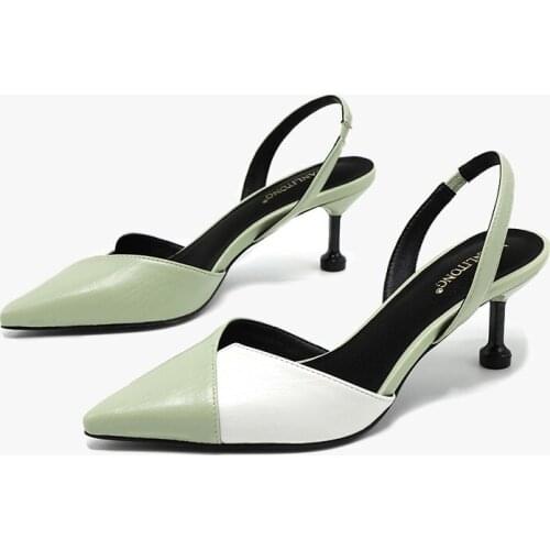 2020 New Women Green Shoes High Heel Pumps Sexy Stiletto Pointed Toe Fashion Single Shoes Ladies Female Casual Summer Shoes