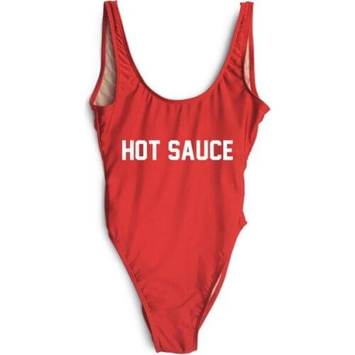 HOT SAUCE free shipping Women Jumpsuit One-Piece Swimwear Backless Bodysuit Bathing Suits Beachwear Leotard Top Bodysuit