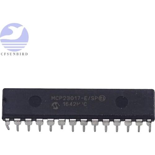 10PCS MCP23017-E/SP DIP-28 MCP23017 16-Bit I/O Expander with I2C Interface IC