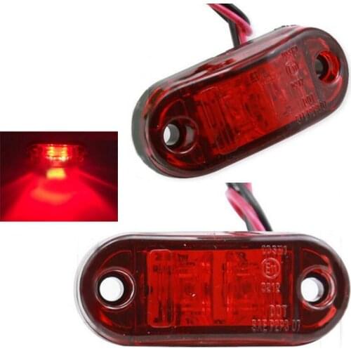 12v / 24v Led Side Marker Lights for Trailer Trucks Caravan Side Clearance Marker Light Lamp Led Lorry Amber Red White 10-30V