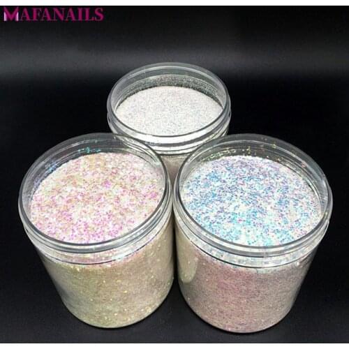 3 Colors Holographic 10ml/Box Nail Glitter Powder 3Size (0.2mm&0.4mm&1mm)Iridescent Nail Powder Dust Glitter Nail Decoration 10g