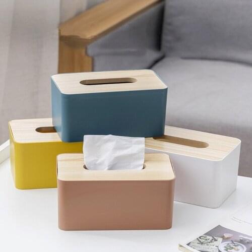 50LB Wooden Tissue Box with Removable Lid Eco-friendly Tissue Container Towel Tissue Paper Holder Napkins Case Living Room