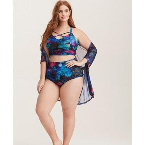 Bikinis 2020 mujer Women Plus Size Sexy Print Bikini Set Brazilian Swimwear Beachwear Swimsuit Cover-ups Maillot de bain Femme