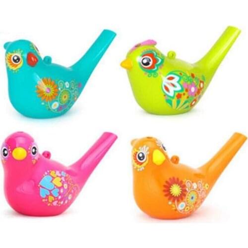 Coloured Drawing Water Bird Whistle Bathtime Musical Toy For Kid Early Learning Educational Children Gift Toy Musical Instrument