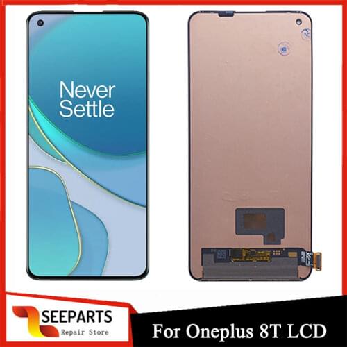 For Oneplus 8T LCD Display + Touch Screen Panel Digitizer Assembly Replacement LCD Screen One plus 8T LCD Screen 1+8T LCD