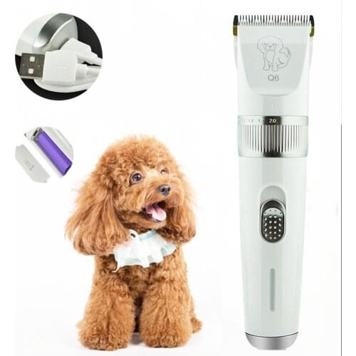 Pet Dog Cats Electric Hair Cutter Clipper Trimmer Grooming Tool with Combs Brush Remover Haircut Machine