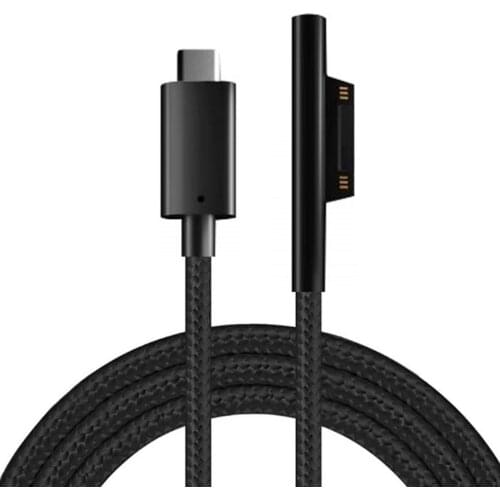 Besegad 1.5m 15V USB Type-C Power Supply Charging Adapter Cable for Microsoft Surface Pro 6 5 4 3 Pro6 Pro5 Pro4 Pro3 Gadgets