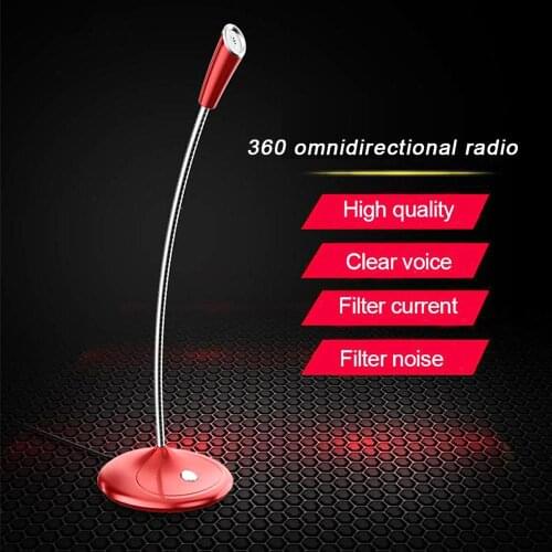 Computer Microphone 360 Degree Adjust Freely Studio Microphone Gaming Chatting USB Microphone For Desktop PC Laptop