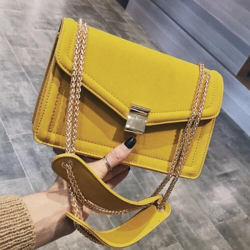 Retro Fashion Female Square Bag 2021 New High quality Matte PU leather Womens Designer Handbag Chain Shoulder Messenger bags