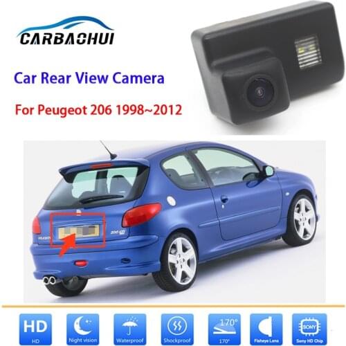 New ! Car Rear View Camera For Peugeot 206 1998~2010 2012 CCD HD Reverse Parking camera license plate camera Night vision CCD