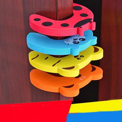3Pcs Door Stops Stopper For Baby Protector Safety Creative Childrens Cartoon Animals Exit Card Door Clamp EVA Door Blocked