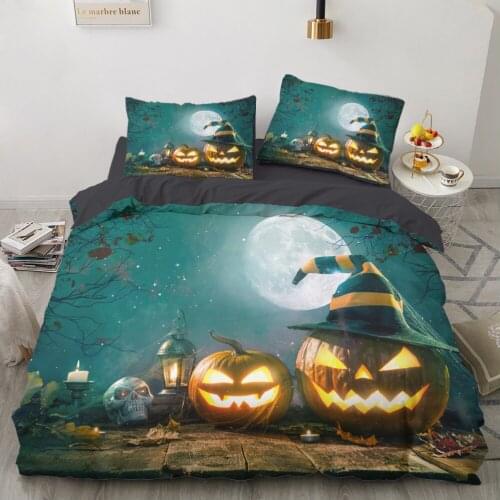 Childrens Bed Linen Cartoon Bedding Sets For Kids Baby Bedspread For Home 2 Bedrooms Duvet Covers Halloween pumpkin