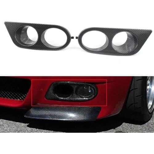 FOG LIGHT CARBON FIBER STYLE COVER Grille fit for BMW E46 M3 2001-2006