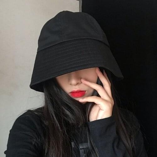 2021 New Spring Summer Round Dome Brief Temperament Daxie Solid Color Fishermen Hat Women Fashion Tide All-match