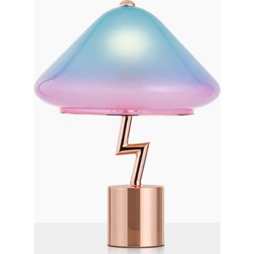 Modern table lamp table light colorful glass table lamp rainbow table light glass reading light lighting for childrens room