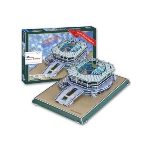 South Korea Seoul Stadium Football Soccer 3D Paper DIY Jigsaw 3420 Puzzle Model Educational Toy Kits Children Boy Gift Toy