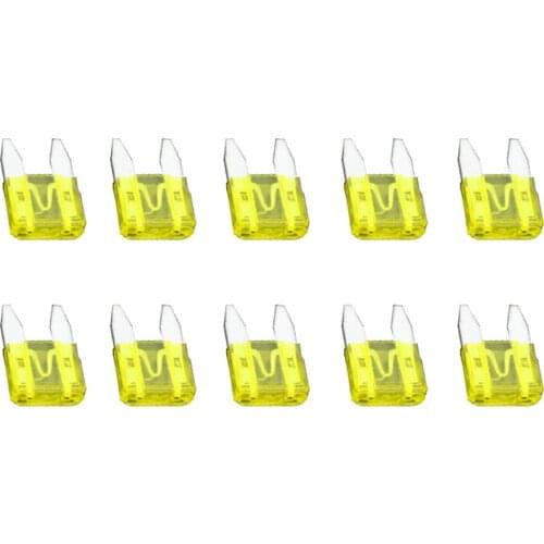 100 PCS 20A Small Fuse, Automotive Fuses Blade,The fuse Insurance insert The insurance of xenon lamp piece Lights Fuse