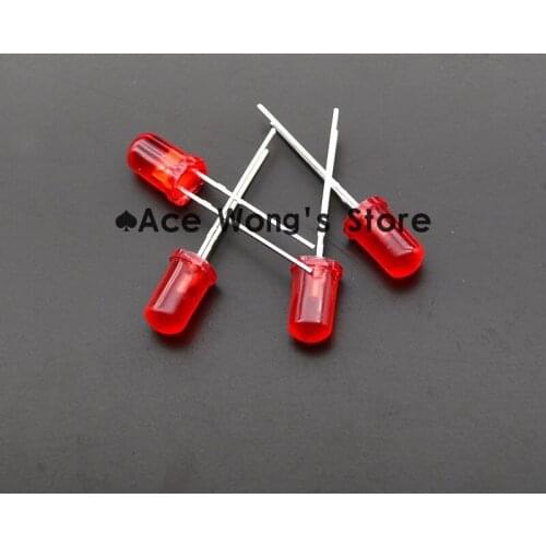 100pcs 5MM Red LED light emitting diode F5mm Round