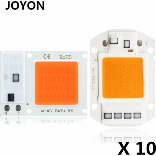 10PCS10W 20W 30W 50W COB Led Grow Light Chip AC110V 220V Full Spectrum For Plant Seedling Grow Flower Indoor Lighting