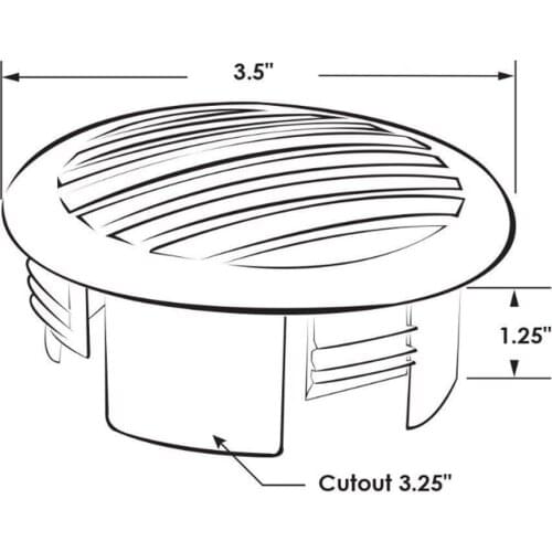 12 Sets 3" RV Marine Boat 316 Stainless Steel Round Air Flow Vent 81933SS-HP