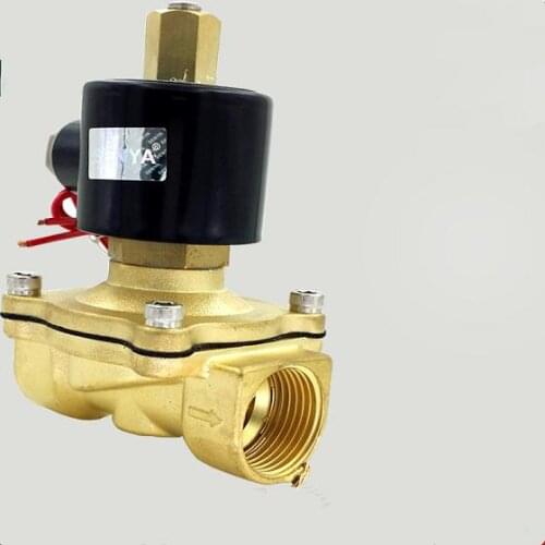 2 way brass Electric Solenoid Valve 1-1/4" 1-1/2" 2" AC220V DC12V DC24V normally open Solenoid Valve