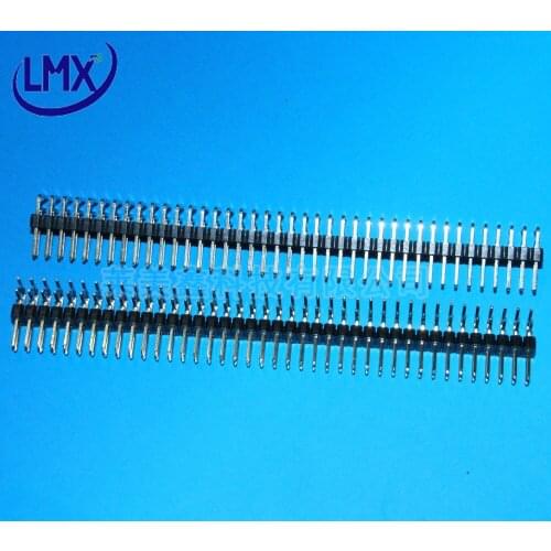 20pcs 2x40p 80pin 2.54mm pitch double row needle bent male pin header high quality envrironmantal protection
