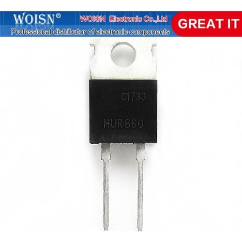 5pcs/lot MUR860G MUR860 U860 TO-220 8A 600V new original In Stock