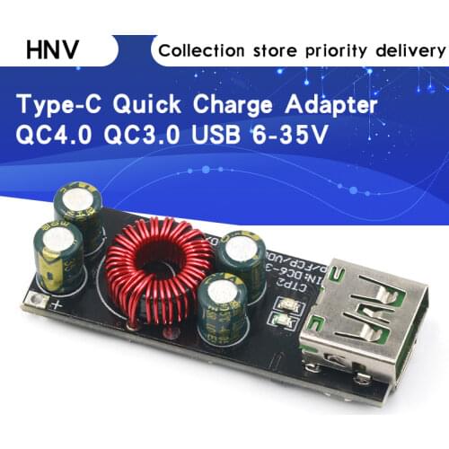 QC4.0 QC3.0 USB Type-C Mobile Phone Quick Charge Adapter 6 -35V Step Down Buck Boost Module for Huawei SCP/FCP Apple PD Qualcomm