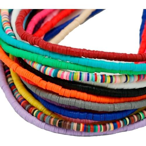 350pcs Multi colors 4mm Polymer Clay Chip Disk Loose Spacer Slices Beads for DIY Necklace Bracelet Jewelry Findings Making