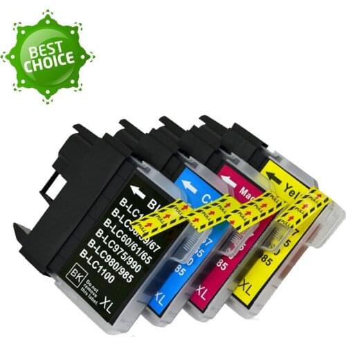 4PK LC11 LC16 LC38 LC61 LC65 LC67 LC980 LC1100 Ink Cartridge for Brother DCP- J140W DCP-145C DCP-165C DCP-185C DCP-195C DCP-197C