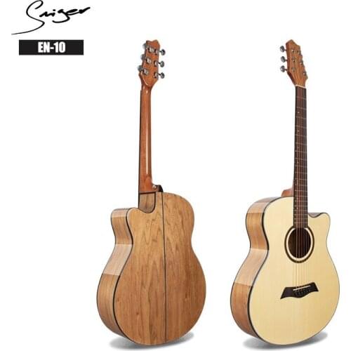 Guitar Acoustic Electric Steel-String 40 Inches A-Body Guitarra 6 Strings Folk Pop Cutaway High Gloss Pickup Electro Catalpa