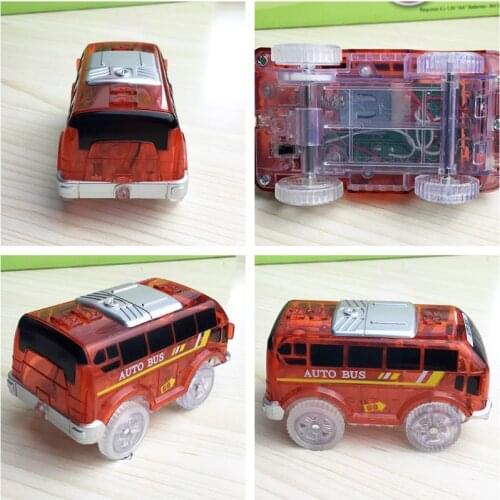 Light Up Toy Car Track Accessories Racing Car with 5 Flashing LED Lights Compatible with Most Tracks E06F