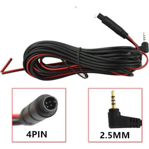 DC12V 5.5M/9M meter 4PIN/5PIN Car RCA CAR Reverse Rear View Parking Camera Video extension Cable 2.5mm jack DVR cable