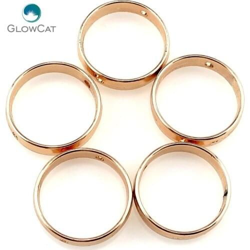 5pcs/lot KC Gold Tone Alloy Beauty Circular Ring Hollow Out Charm Frame Jewelry Finding Making 22381