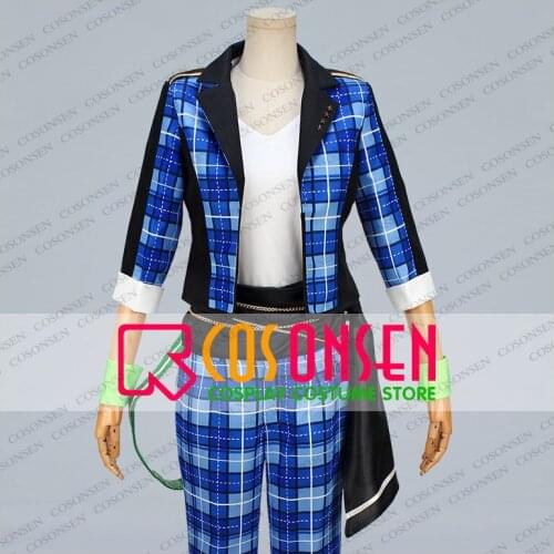 COSPLAYONSEN The Ensemble Stars Makoto Yuuki Cosplay Costume Full Set All Size Custom Made Blue Color