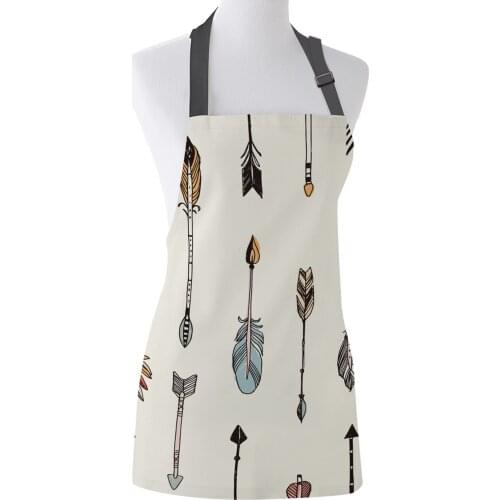 Arrow Kitchen Aprons for Woman Kids Work Clothes Men Nail Technician Waitress Cooking Apron Christmas Gift